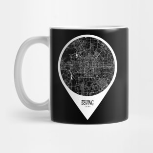 Beijing, China City Map - Travel Pin Mug